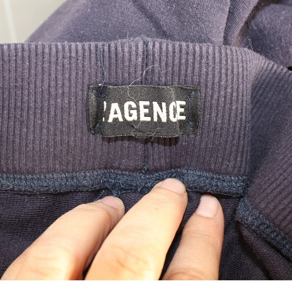 L'AGENCE Moss High Rise Jogger Pants Midnight Navy Blue Size XL